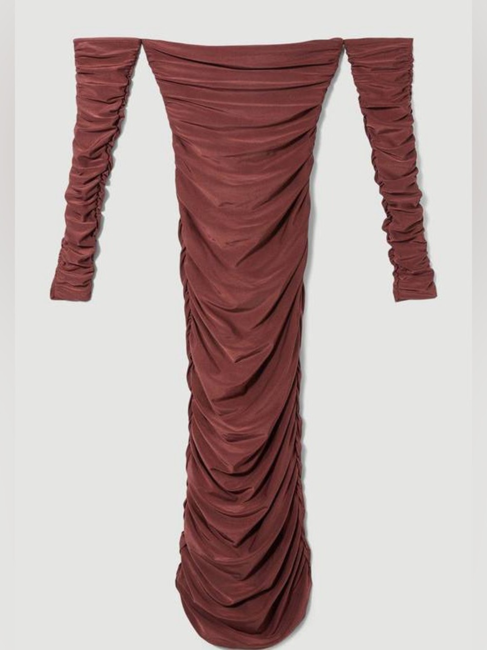 Karen Millen Ruched Strapless Midi Dress